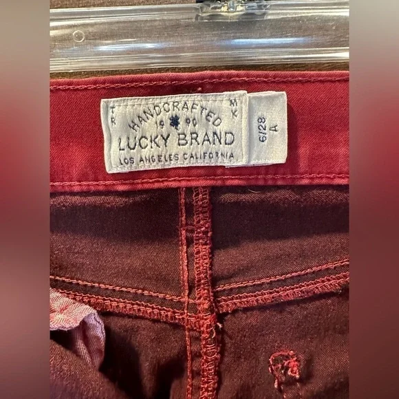 Lucky Brand • Red Brooke Legging Jean • 6 • 28 - Picture 3 of 7